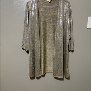 Park & Main Woman Shimmering and glittery Open Cardigan Size 2X